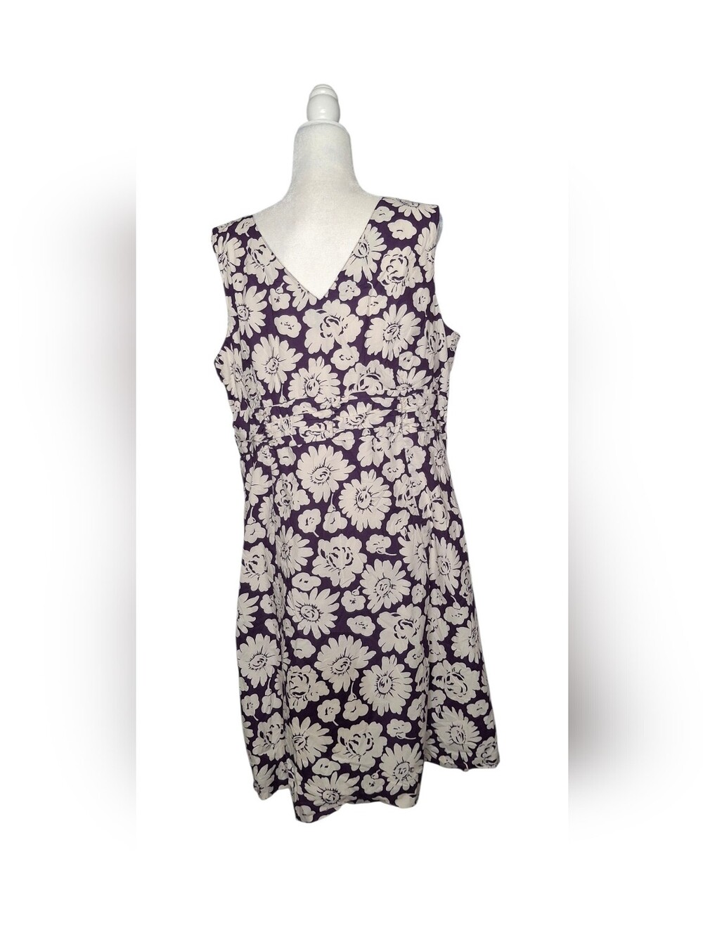 EUC Boden Sleeveless Purple Floral V-neck Sundress Size 16R